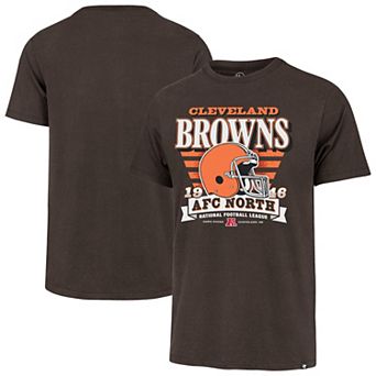 Men's '47 Brown Cleveland Browns Stripe Splash Franklin Throwback T-Shirt