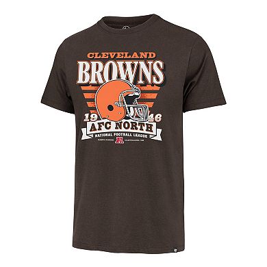 Men's '47 Brown Cleveland Browns Stripe Splash Franklin Throwback T-Shirt