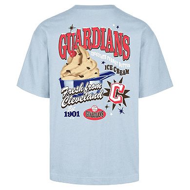 Men's '47 Light Blue Cleveland Guardians Ice Cream Parlor Foundation T-Shirt