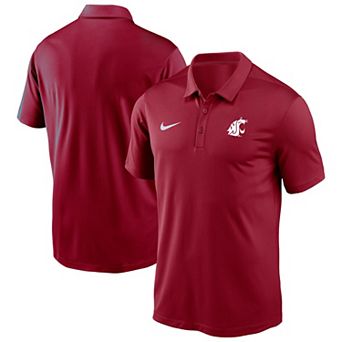 Men's Nike Crimson Washington State Cougars Victory Solid Performance Polo