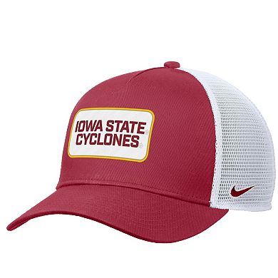 Men's Nike Cardinal Iowa State Cyclones 2025 On-Field Rise Trucker Performance Adjustable Hat