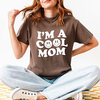 Simply Sage Market I'm A Cool Mom Smiley Face Garment Dyed Tee