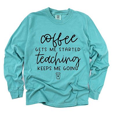 Simply Sage Market Keeps Me Going Coffee Garment Dyed Long Sleeve