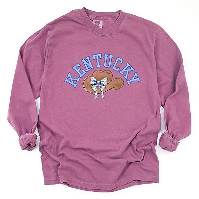 Simply Sage Market Kentucky Hat With Bow Garment Dyed Long Sleeve