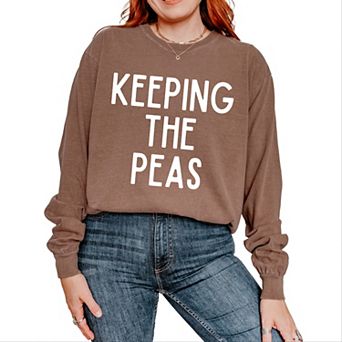 Simply Sage Market Keeping The Peas Garment Dyed Long Sleeve