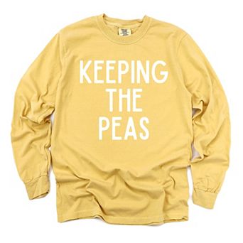 Simply Sage Market Keeping The Peas Garment Dyed Long Sleeve