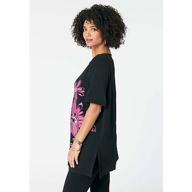 Roaman's Women's Plus Size Printed Tunic