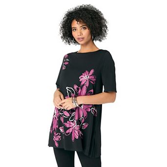 Roaman's Women's Plus Size Printed Tunic