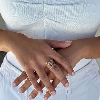 Adornia 14k Gold Flash Plated Over Sterling Silver Cubic Zirconia Infinity Ring