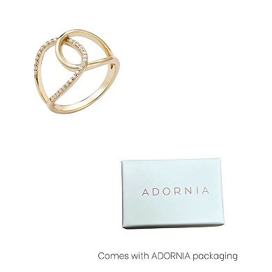 Adornia 14k Gold Flash Plated Over Sterling Silver Cubic Zirconia Infinity Ring