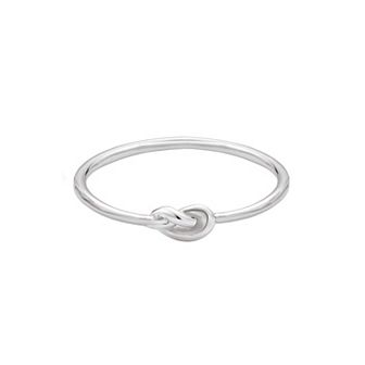 Adornia Sterling Silver Dainty Knot Ring