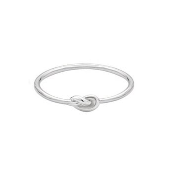 Adornia Sterling Silver Dainty Knot Ring