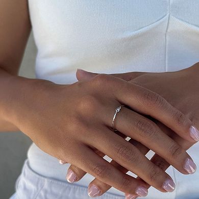 Adornia Sterling Silver Dainty Knot Ring