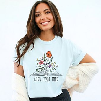 Simply Sage Market Grow Your Mind Floral Garment Dyed Tee
