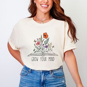 Simply Sage Market Grow Your Mind Floral Garment Dyed Tee