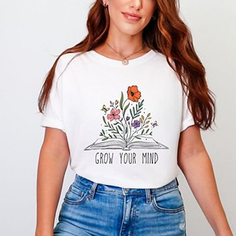 Simply Sage Market Grow Your Mind Floral Garment Dyed Tee