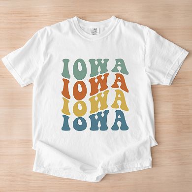 Simply Sage Market Iowa Retro Wavy Garment Dyed Tee