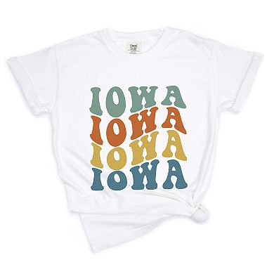 Simply Sage Market Iowa Retro Wavy Garment Dyed Tee