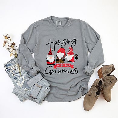 Simply Sage Market Hanging With My Gnomies Garment Dyed Long Sleeve