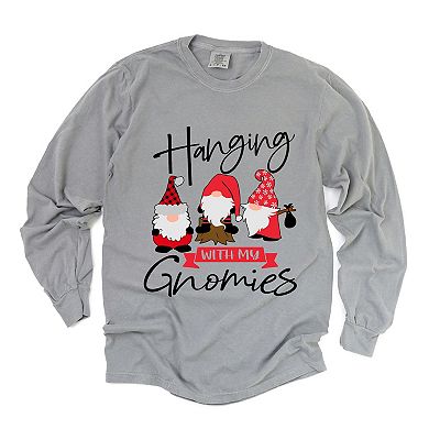 Simply Sage Market Hanging With My Gnomies Garment Dyed Long Sleeve