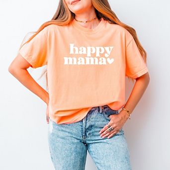 Simply Sage Market Happy Mama Puff Print Garment Dyed Tee
