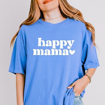Simply Sage Market Happy Mama Puff Print Garment Dyed Tee