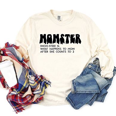 Simply Sage Market Halloween Momster Definition Garment Dyed Long Sleeve
