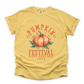 Pumpkin Festival Gourd Vibes - Women's Garment Dyed Graphic T-Shirt