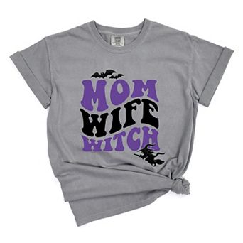 Simply Sage Market Mom Wife Witch Colorful Puff Print Garment Dyed Tee