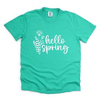 Simply Sage Market Hello Spring Flowers Garment Dyed Tee