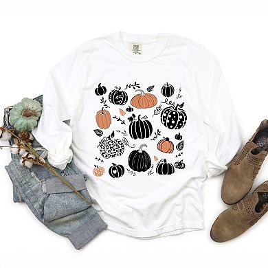 Simply Sage Market Halloween Pumpkins Garment Dyed Long Sleeve