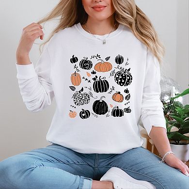 Simply Sage Market Halloween Pumpkins Garment Dyed Long Sleeve