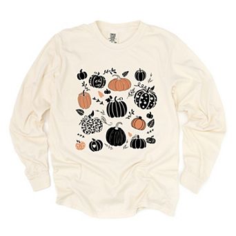 Simply Sage Market Halloween Pumpkins Garment Dyed Long Sleeve