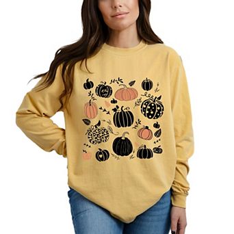 Simply Sage Market Halloween Pumpkins Garment Dyed Long Sleeve