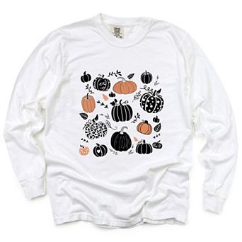 Simply Sage Market Halloween Pumpkins Garment Dyed Long Sleeve
