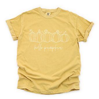 Simply Sage Market Hand Drawn Hello Pumpkin Garment Dyed Tee