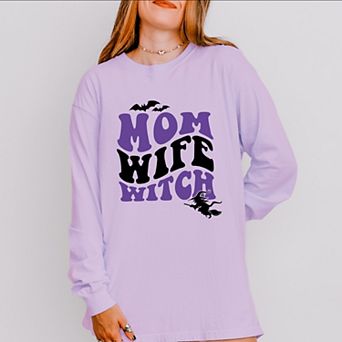 Simply Sage Market Mom Witch Wife Colorful Garment Dyed Long Sleeve