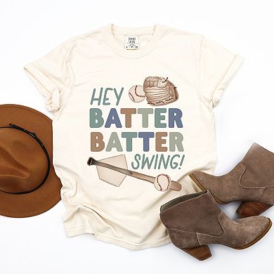 Simply Sage Market Hey Batter Batter Swing Watercolor Garment Dyed Tee