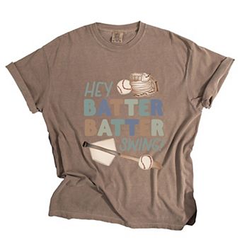 Simply Sage Market Hey Batter Batter Swing Watercolor Garment Dyed Tee