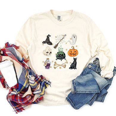 Simply Sage Market Halloween Chart Stars Garment Dyed Long Sleeve