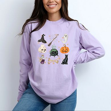 Simply Sage Market Halloween Chart Stars Garment Dyed Long Sleeve