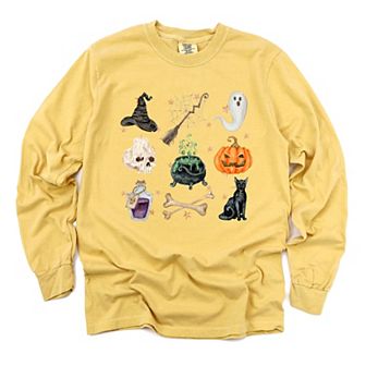 Simply Sage Market Halloween Chart Stars Garment Dyed Long Sleeve