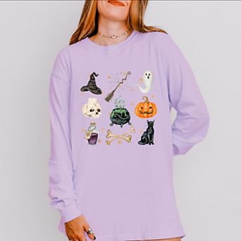 Simply Sage Market Halloween Chart Stars Garment Dyed Long Sleeve