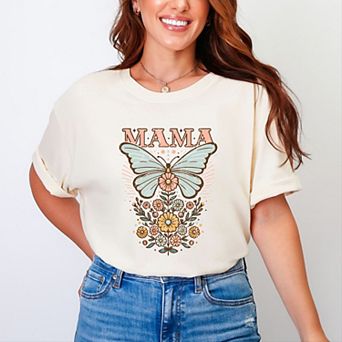 Simply Sage Market Mama Butterfly Floral Garment Dyed Tee
