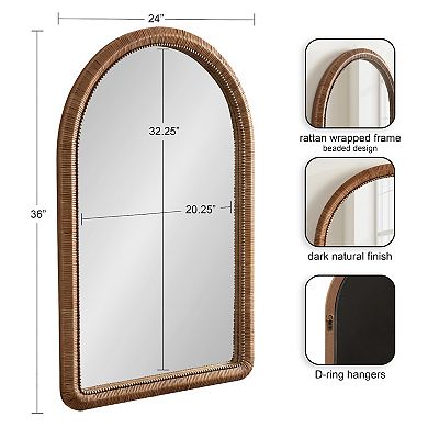 Rahfy Beaded Arch Framed Wall Mirror