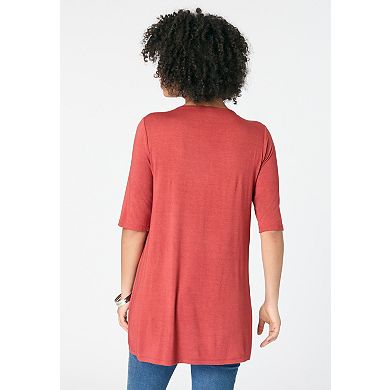 Roaman's Women's Plus Size Embroidered Swing Tunic