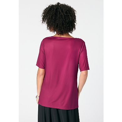 Roaman's Women's Plus Size Cowl Neck Knit Top