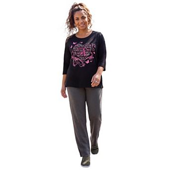 Catherines Women's Plus Size Scoopneck Breast Cancer Awareness Tee