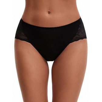 Women's Lace Mid-Waisted Full Coverage Briefs HI-Cut Leak Proof Ladies Underpants