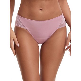 Women's Lace Mid-Waisted Full Coverage Briefs HI-Cut Leak Proof Ladies Underpants